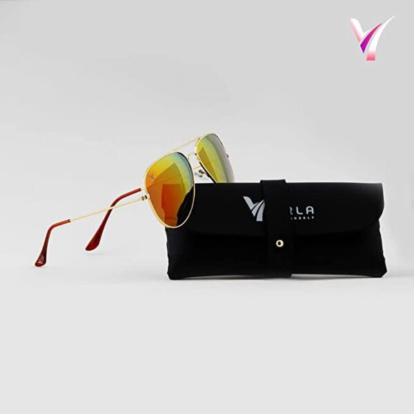 VIRLA Unisex Tangerine Orange Aviator - Image 3