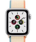 Apple Watch SE GPS + Cellular Smartwatch (White Strap, 44mm)