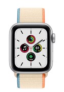 Apple Watch SE GPS + Cellular Smartwatch (White Strap, 44mm)